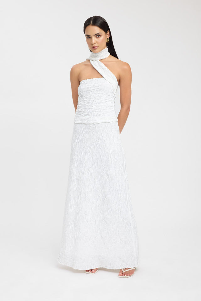 front Fifi Scarf Top Kookai Fitted Straight Sleeveless Womens-Blouse 