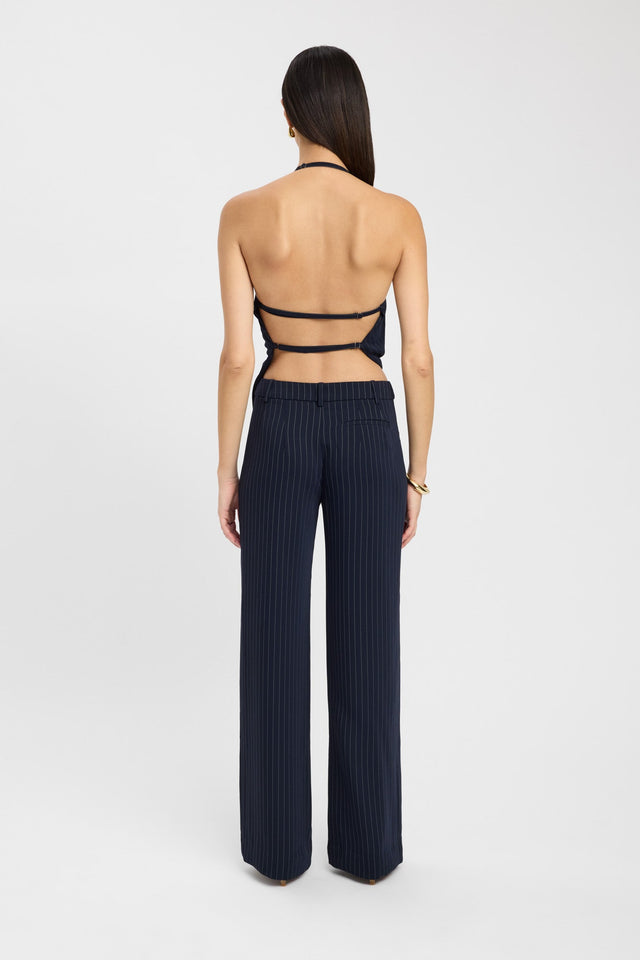 back Oslo Low Rise Pant Kookai Wide-leg Low-rise darkblue womens-regular-pants 