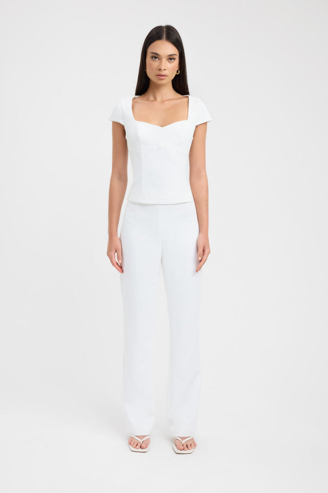 side Oyster Short Sleeve Top Kookai Fitted Sweetheart Short sleeves Womens-Blouse 