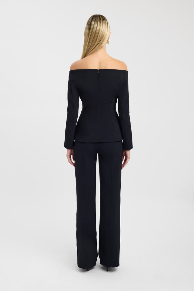 back Alto Curve Top Kookai Fitted Straight Long sleeve Womens-Blouse 