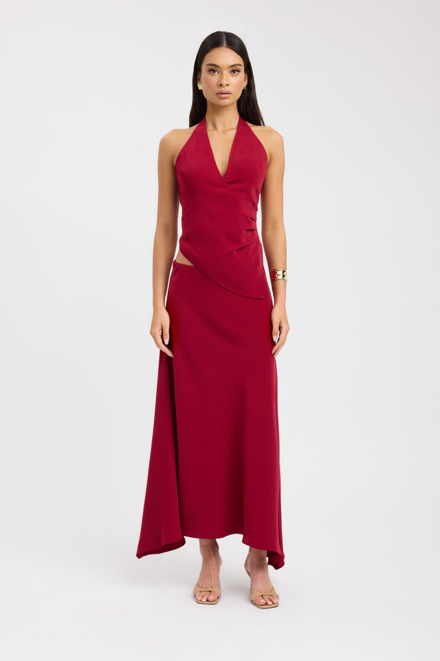 front Norway Maxi Skirt Kookai Asymmetry Maxi brown womens-skirts 