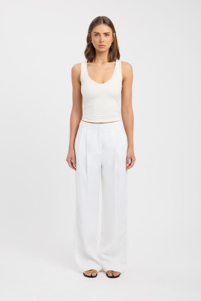 front Palm Pleated Pant Kookai Wide-leg High-rise womens-regular-pants 