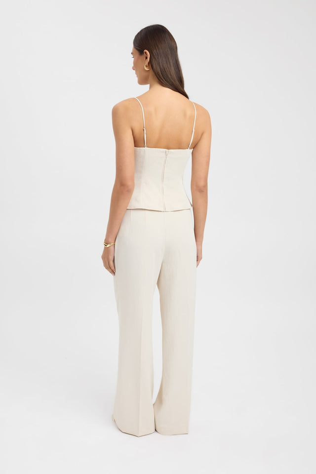 back Opal Cinch Top Kookai Fitted Sweetheart Sleeveless Womens-Blouse 