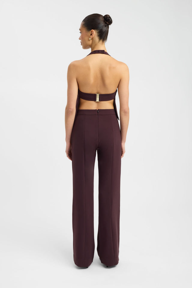 back Alto Halter Top Kookai Fitted Squareneck Sleeveless Womens-Blouse 