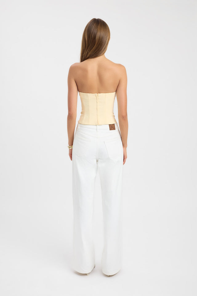 back Ariel Low Cut Top Kookai Fitted Sweetheart Sleeveless Womens-Blouse 