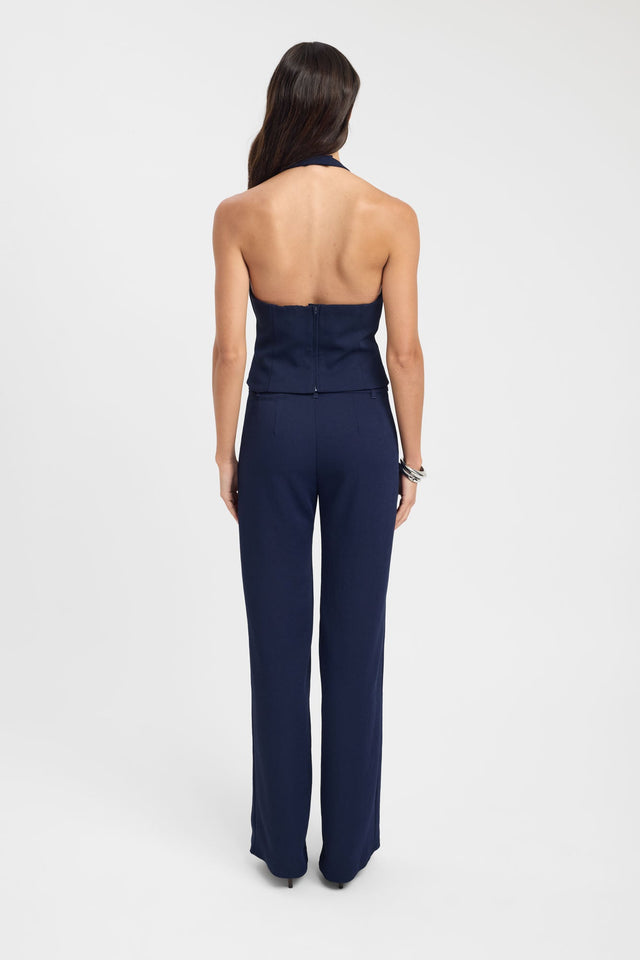 back Oyster Low Cut Top Kookai Fitted Plungeneck Sleeveless Womens-Blouse 
