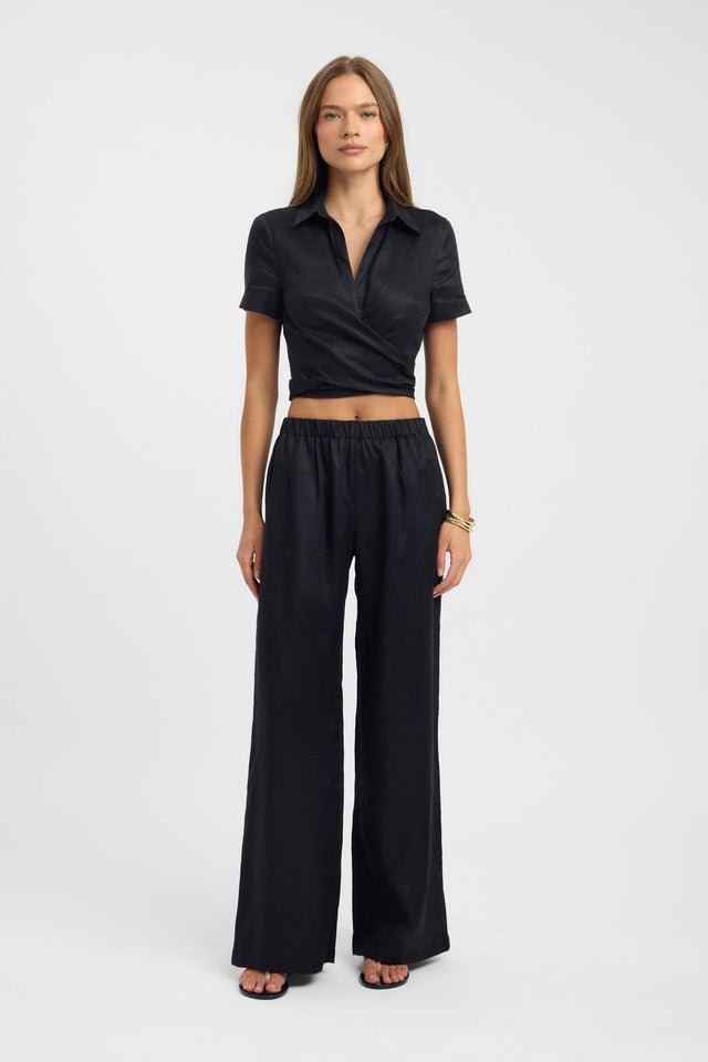 front Tahiti Elastic Pant Kookai Wide-leg High-rise womens-regular-pants 