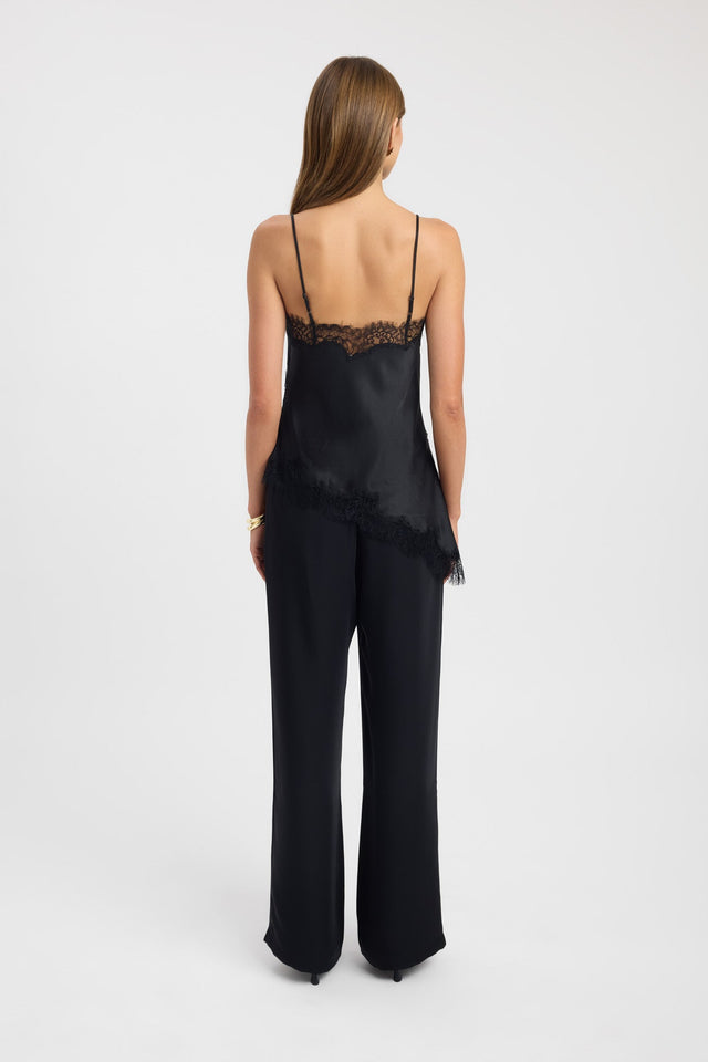 back Palermo Lace Top Kookai Relaxed Sweetheart Sleeveless Womens-Blouse 