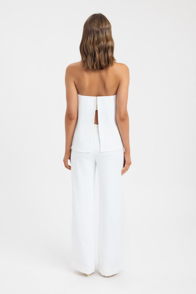back Oyster Long Line Top Kookai Relaxed Straight Sleeveless Womens-Blouse 