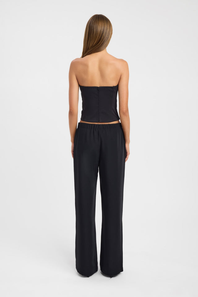 back Solona Gathered Bustier Top Kookai Fitted Straight Sleeveless Womens-Blouse 