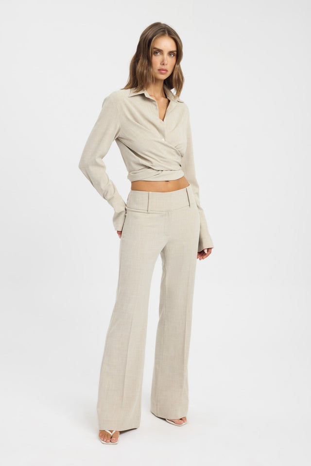 side Clemence Pant Kookai Regular Low-rise womens-regular-pants 