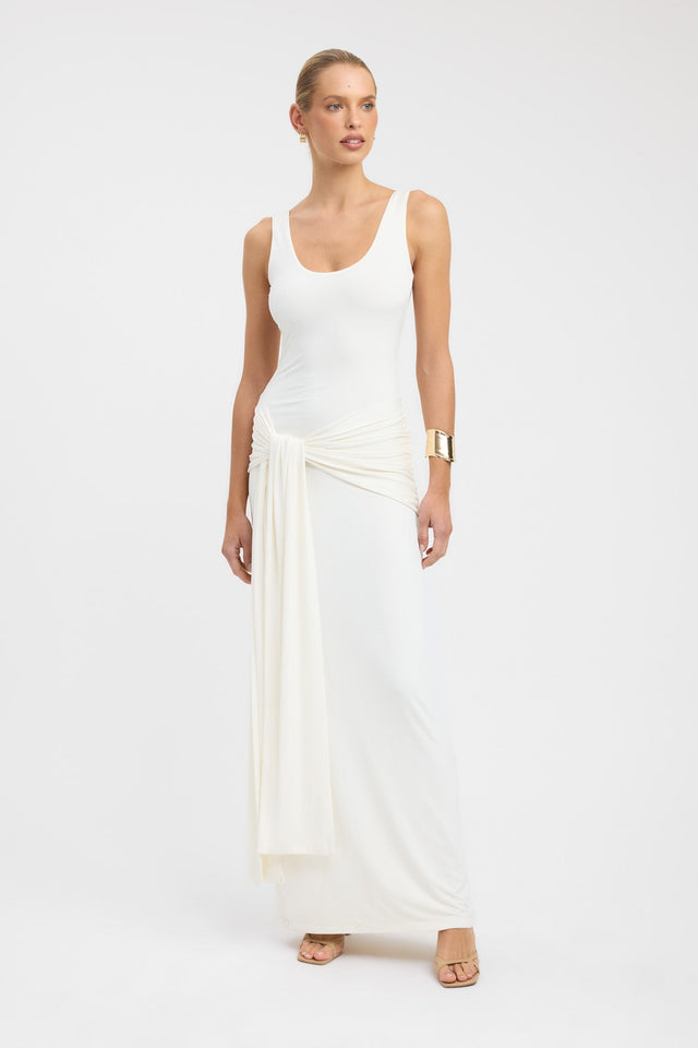 front Shara Maxi Dress Kookai Bodycon Maxi Fitted Scoopneck womens-dresses 