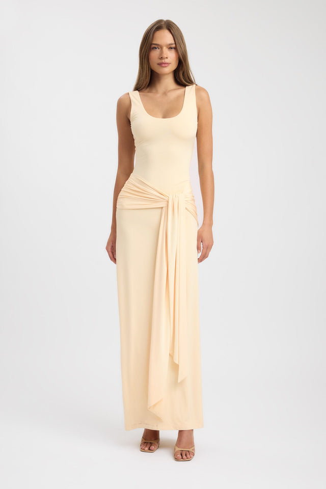 front Shara Maxi Dress Kookai Bodycon Maxi Fitted Scoopneck womens-dresses 