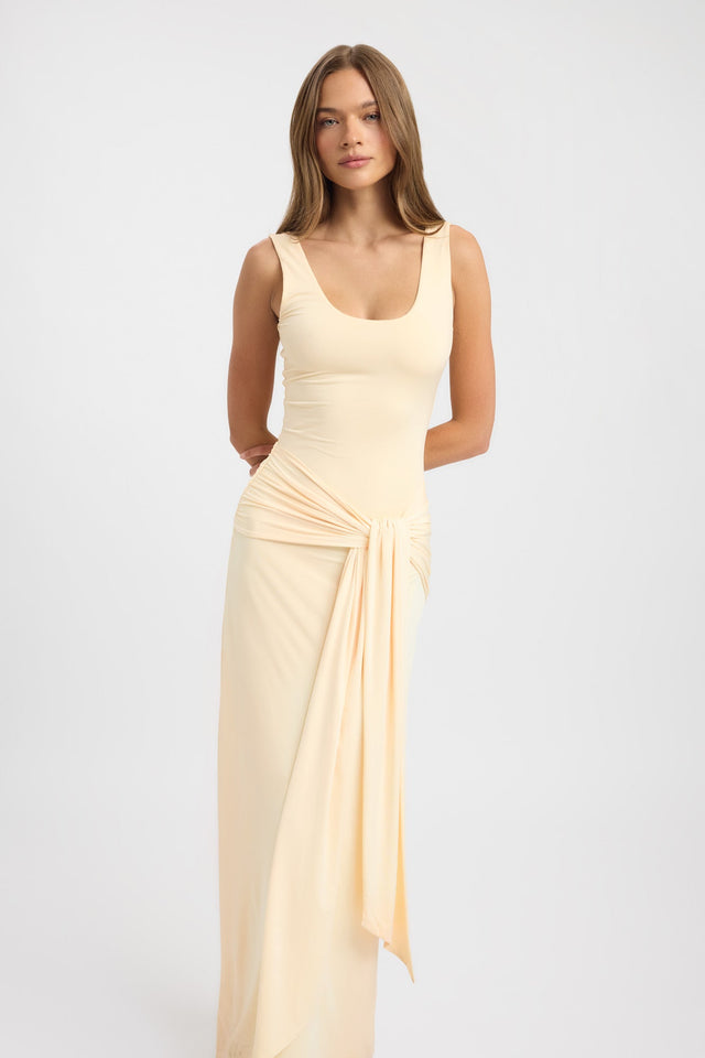 front Shara Maxi Dress Kookai Bodycon Maxi Fitted Scoopneck womens-dresses 