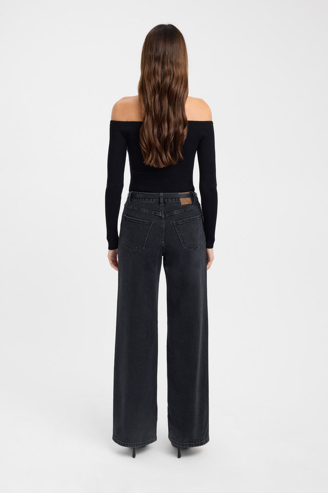 back Lola Lace Up Top Kookai Fitted Straight Long sleeve Womens-Blouse 