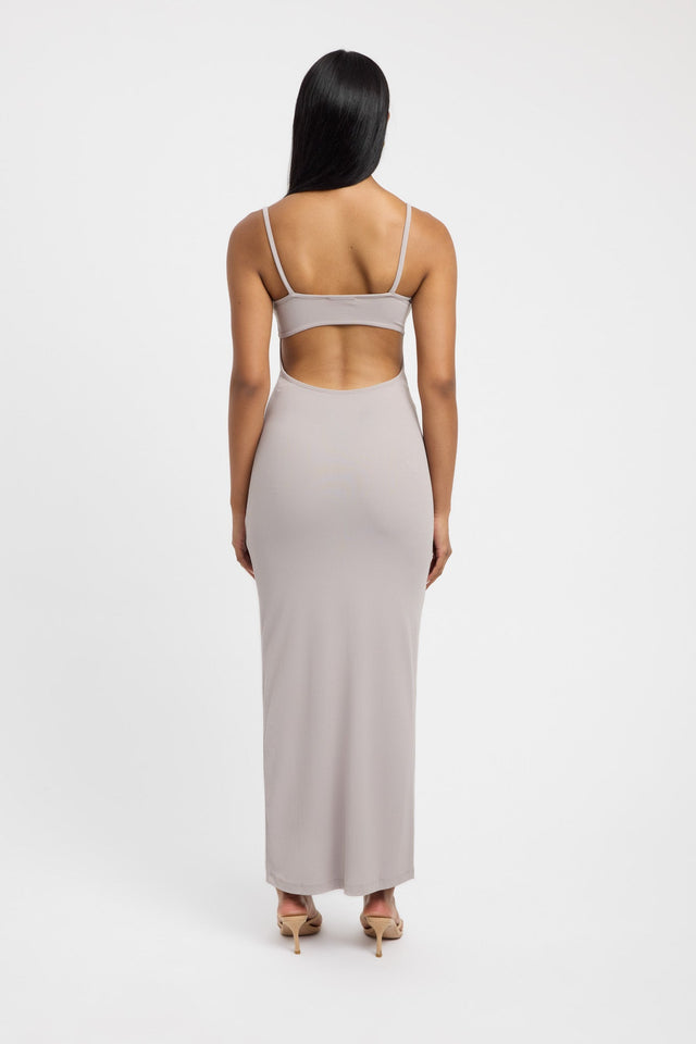 front Lisa Maxi Dress Kookai Straight Maxi Fitted Squareneck white womens-dresses 