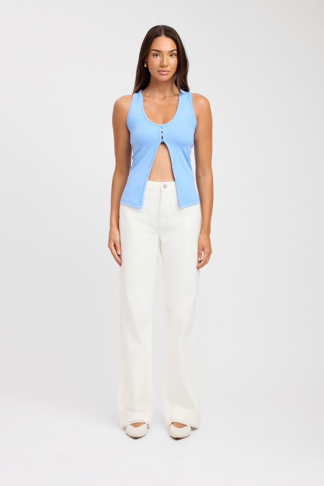 product Tasha Top Kookai Fitted Boatneck Sleeveless Womens-Blouse 