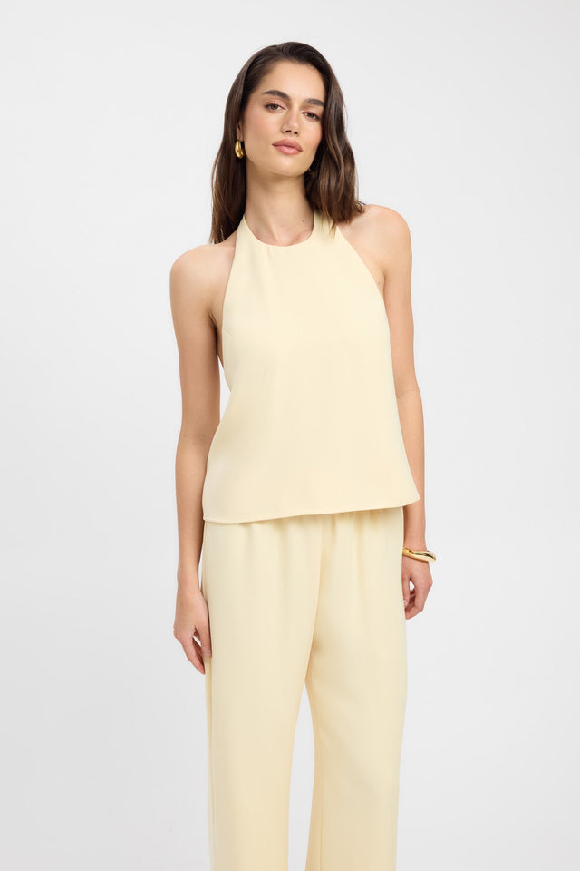 side Maria Core Top Kookai Relaxed Roundneck Sleeveless Womens-Blouse 