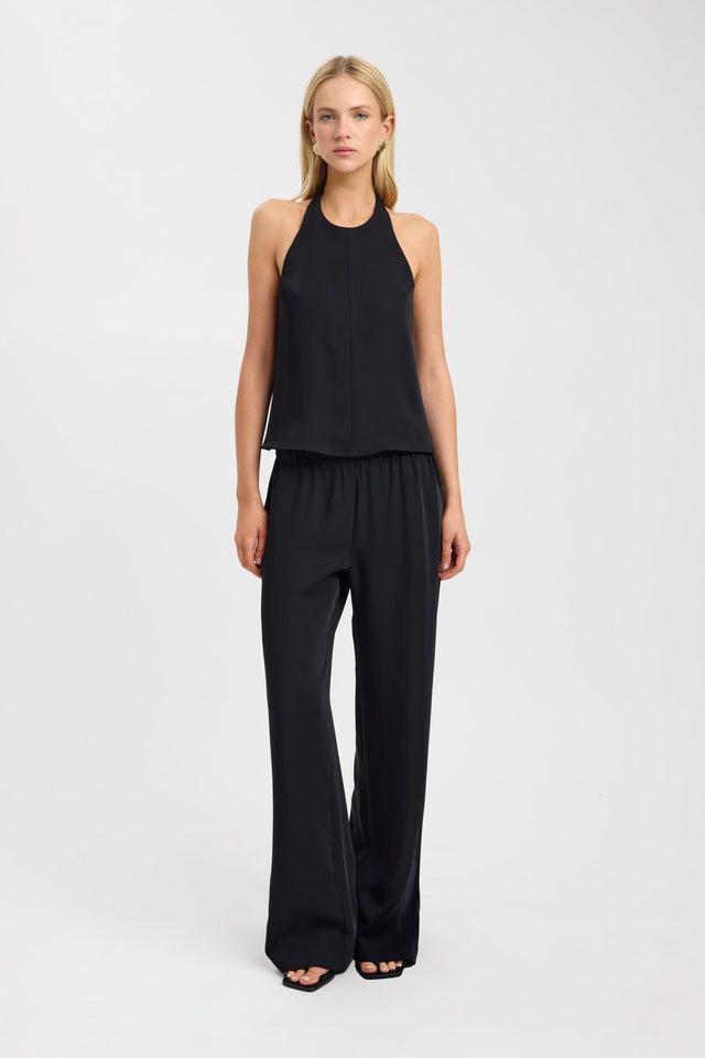 front Maria Buckle Top Kookai Relaxed Highneck Sleeveless Womens-Blouse 