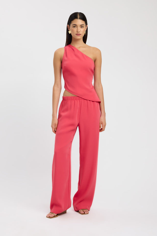 side Maria Elastic Pant Kookai Wide-leg High-rise coral womens-regular-pants 