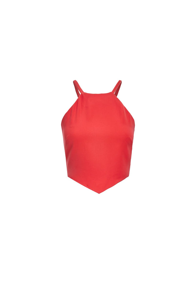 product Maria Triangle Top Kookai Fitted Highneck Sleeveless Womens-Blouse 