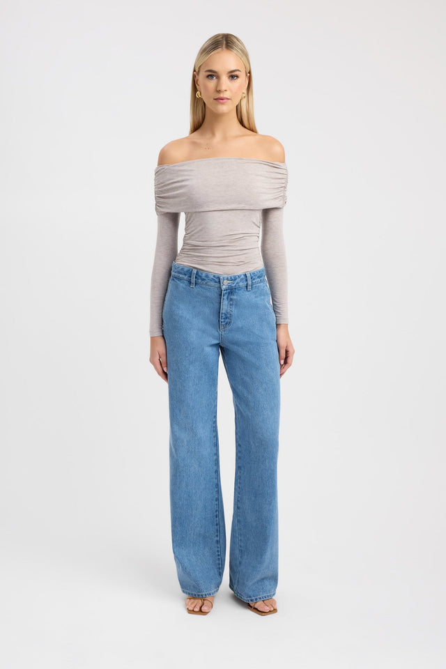 side Sienna Top Kookai Fitted Straight Long sleeve Womens-Blouse 