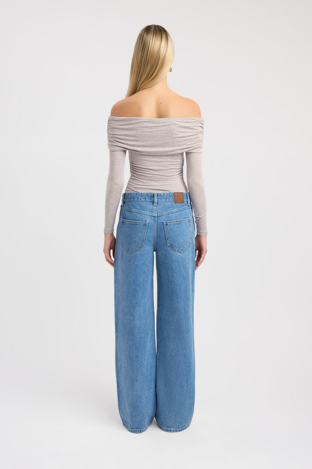back Sienna Top Kookai Fitted Straight Long sleeve Womens-Blouse 