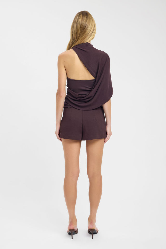 back Izia Cowl Top Kookai Fitted Cowlneck Short sleeves Womens-Blouse 