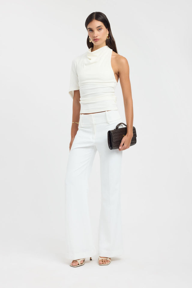front Izia Cowl Top Kookai Fitted Cowlneck Half sleeves Womens-Blouse 
