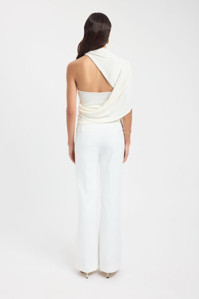 back Izia Cowl Top Kookai Fitted Cowlneck Half sleeves Womens-Blouse 