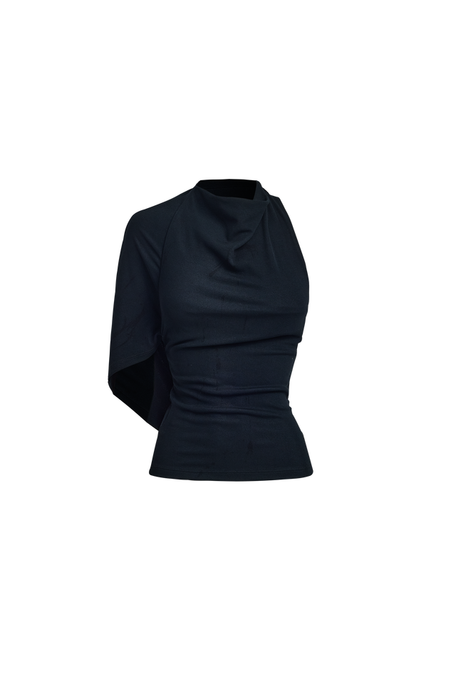 Izia Cowl Top Kookai Fitted Cowlneck Short sleeves Womens-Blouse 