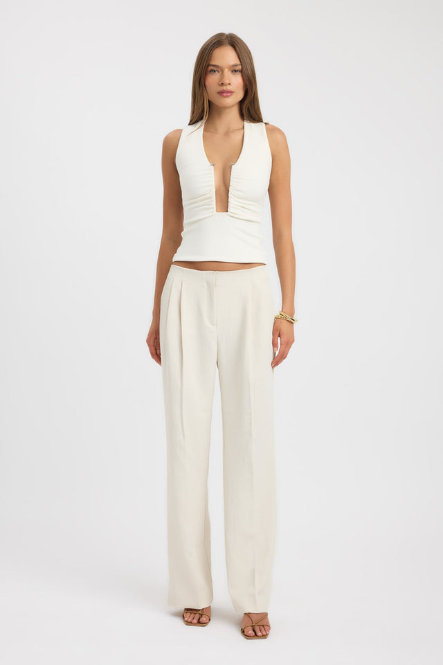 front Ariel Pleated Pant Kookai Regular Mid-rise womens-regular-pants 