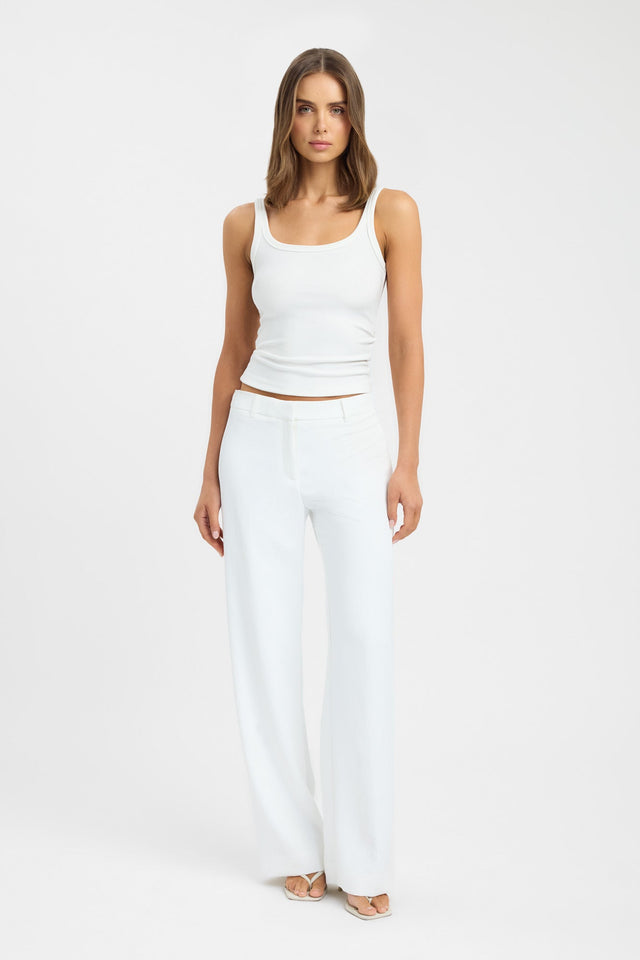 side Sienna Tank Kookai Fitted Scoopneck Sleeveless Womens-Blouse 
