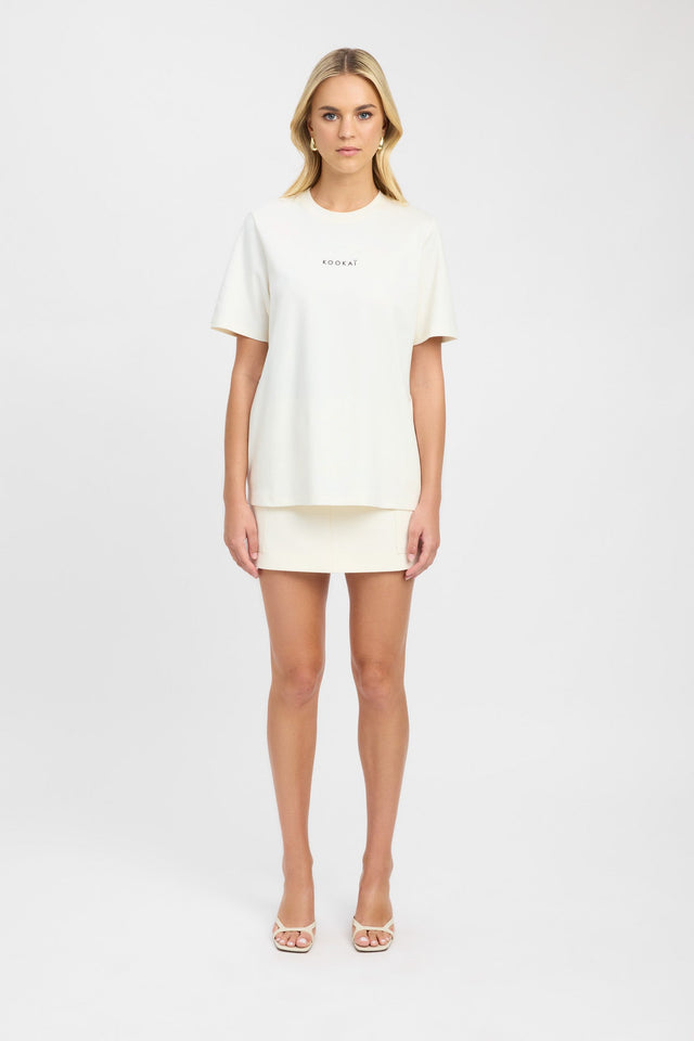 product Katalyst Branded Tee Kookai Relaxed Highneck Short sleeves Womens-Blouse 