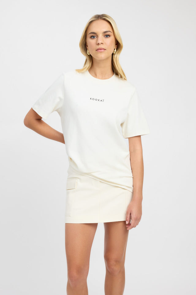 product Katalyst Branded Tee Kookai Relaxed Highneck Short sleeves Womens-Blouse 