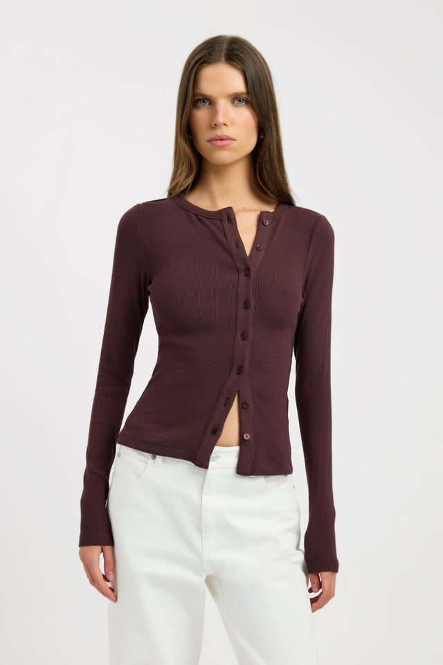 Bec Button Long Sleeve Top