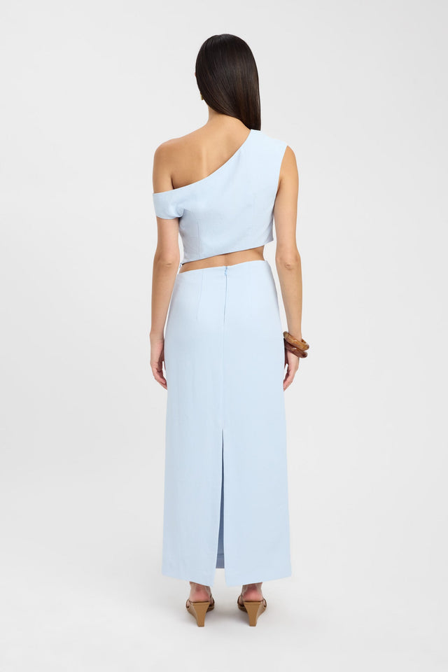 back Opal Maxi Skirt Kookai Straight Maxi blue womens-skirts 