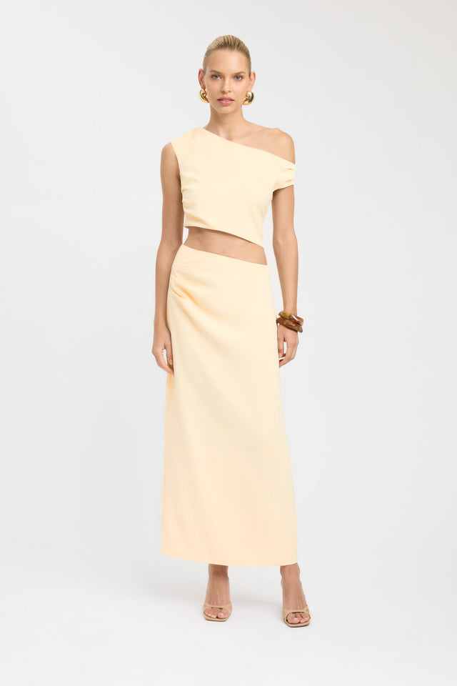front Opal Maxi Skirt Kookai Straight Maxi grey womens-skirts 