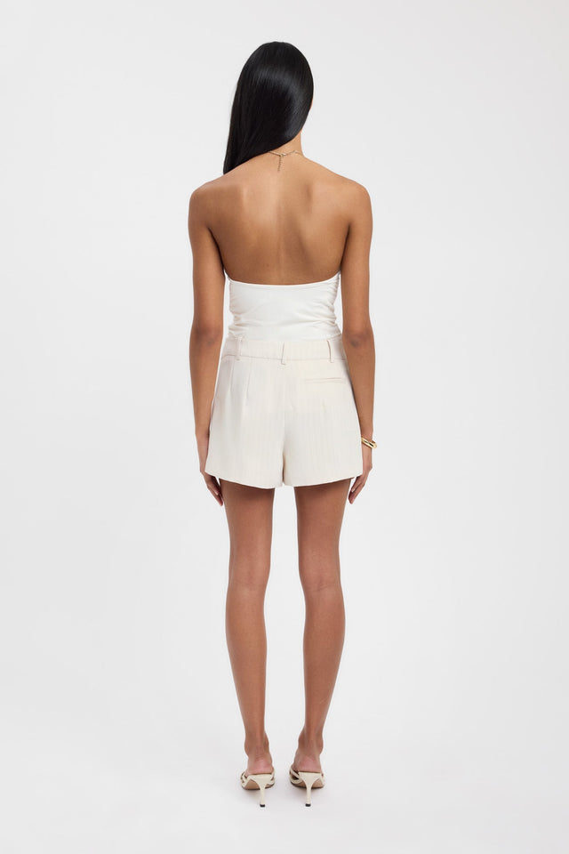 back Oslo Low Rise Short Kookai High-rise Relaxed grey womens-shorts 