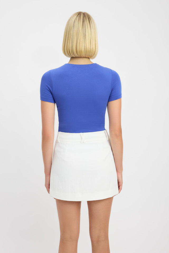 product Cruiser Crew Tee Kookai Fitted Squareneck Half sleeves Womens-Blouse 