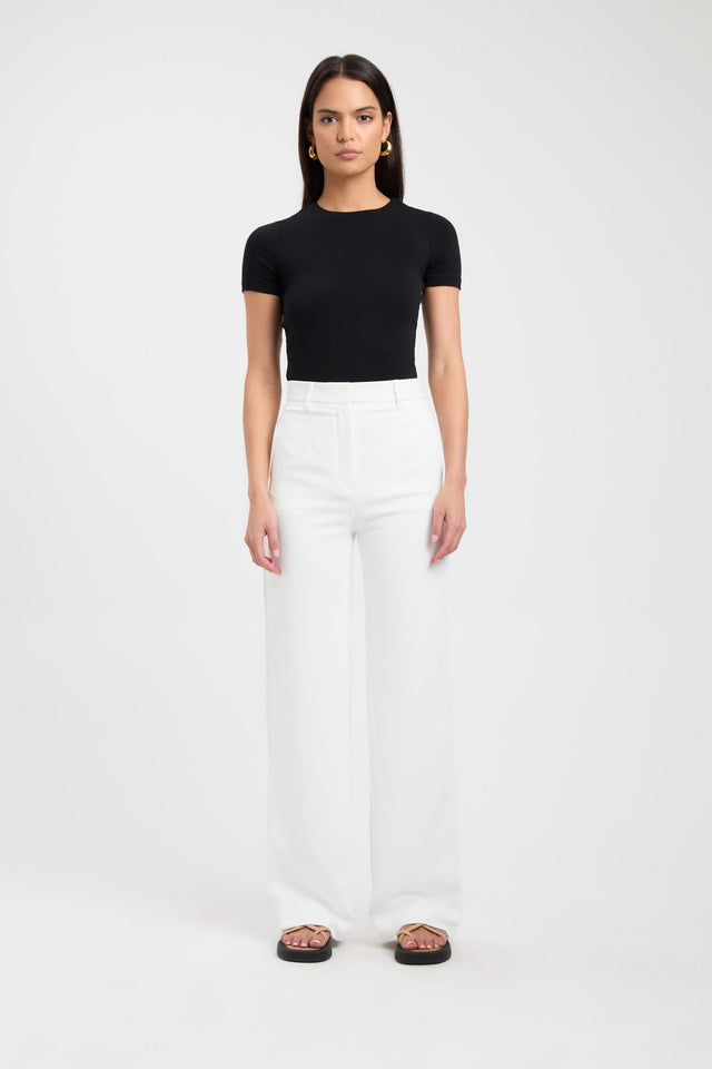 side Cruiser Crew Tee Kookai Crew neck Fitted black womens-tees 