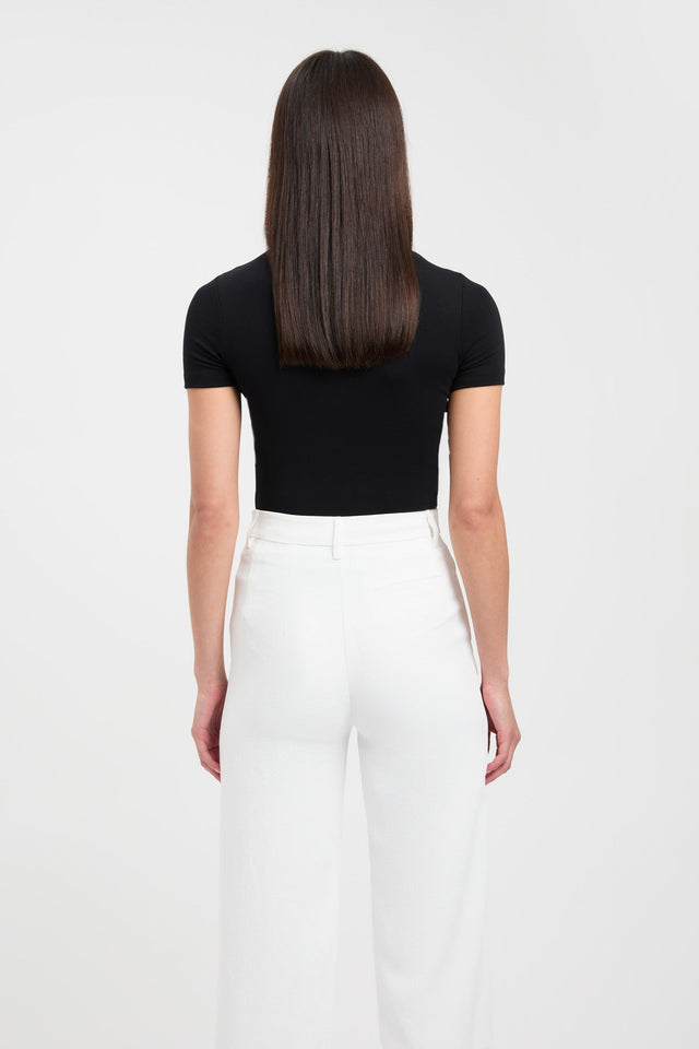 back Cruiser Crew Tee Kookai Crew neck Fitted black womens-tees 