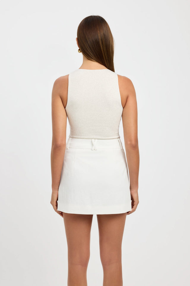 product Alpha Tank Kookai Fitted Thin strap Round white womens-singlets 