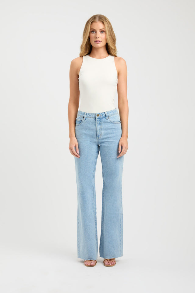 front Alpha Tank Kookai Fitted Round black womens-singlets 