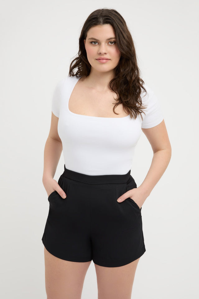 product Taylor Tee Kookai Fitted Squareneck Short sleeves Womens-Blouse 