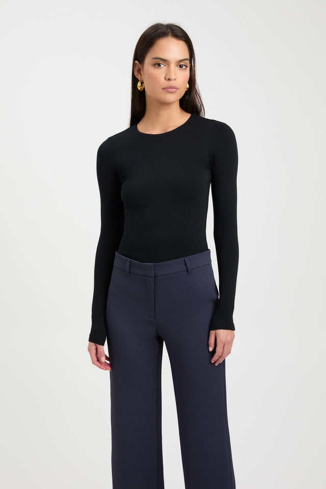 product High Crew Top Kookai Fitted Highneck Long sleeve Womens-Blouse 