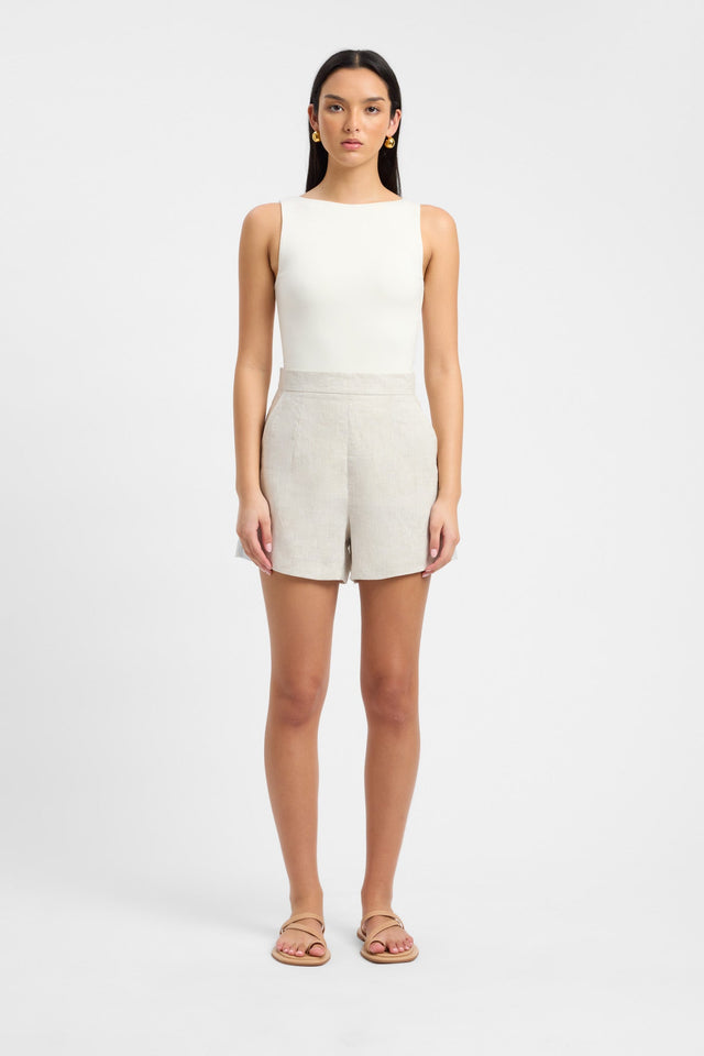 side Jordie Boat Tank Kookai Fitted Boat black womens-singlets 