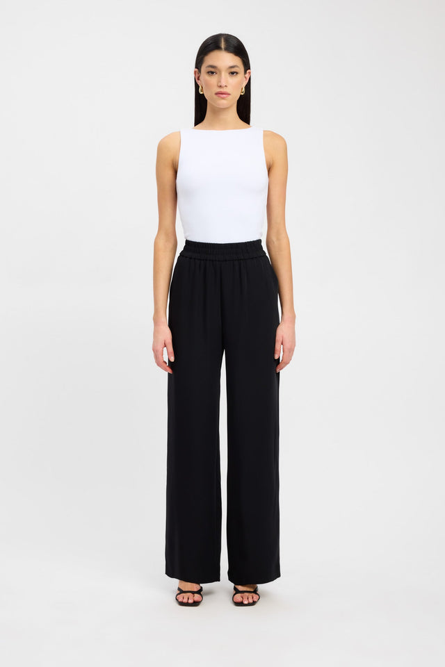 front Jordie Boat Tank Kookai Fitted Boat black womens-singlets 