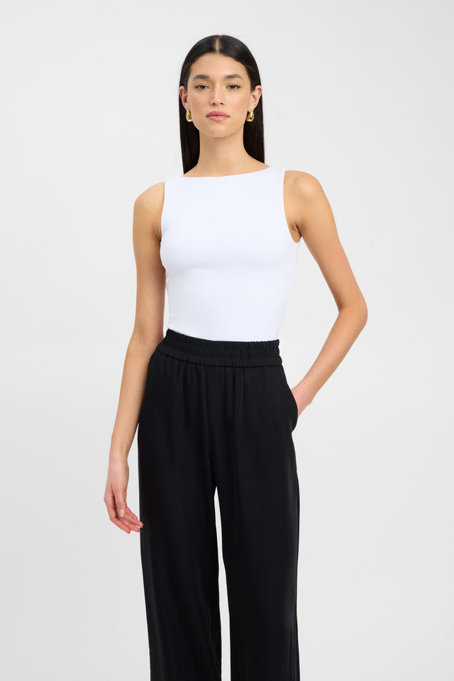 side Jordie Boat Tank Kookai Fitted Boat black womens-singlets 