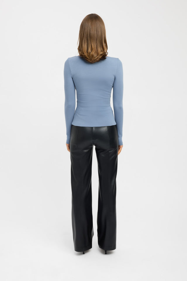 back Rosie Long Sleeve Top Kookai Fitted Scoopneck Long sleeve Womens-Blouse 